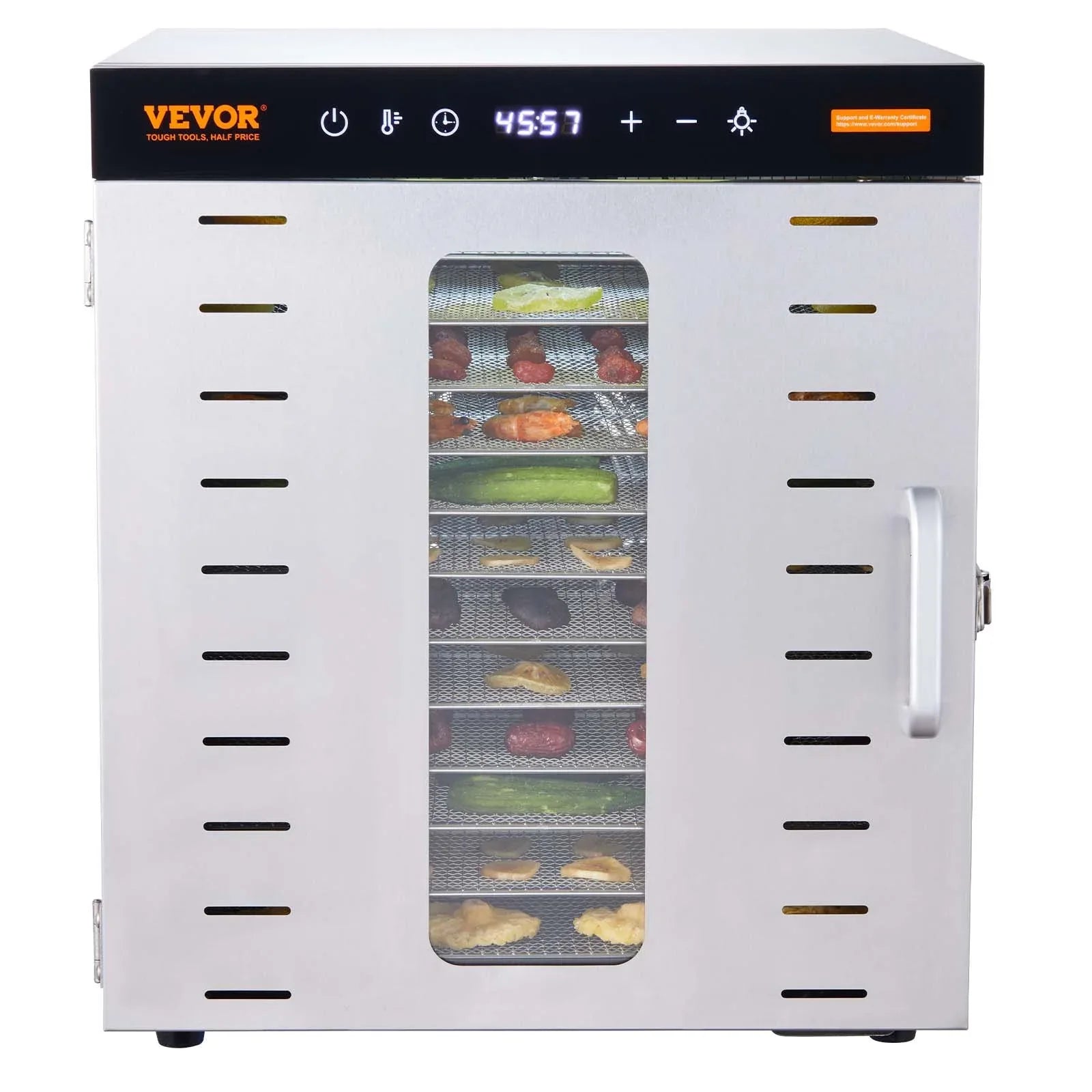 VEVOR 10 Trays Food Dehydrator Machine Stainless Steel 1000W Jerky Fruit Drying - Mekamart Australia