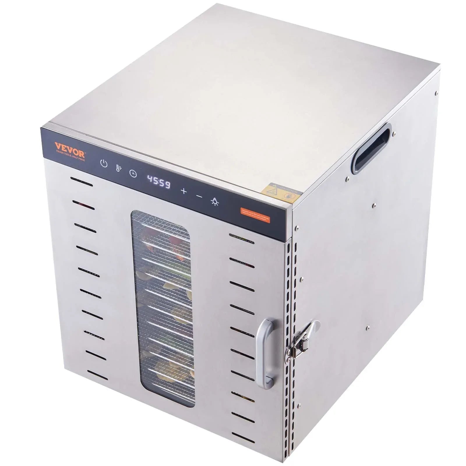 VEVOR 10 Trays Food Dehydrator Machine Stainless Steel 1000W Jerky Fruit Drying - Mekamart Australia