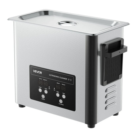 VEVOR 6L Ultrasonic Cleaner, Professional Ultrasonic Cleaner Machine with Cleaning Basket & Digital Display, 120W Stainless Steel 40kHz Cleaning Machine for Watches, Razors, Jewelry, Coins and More - Mekamart Australia