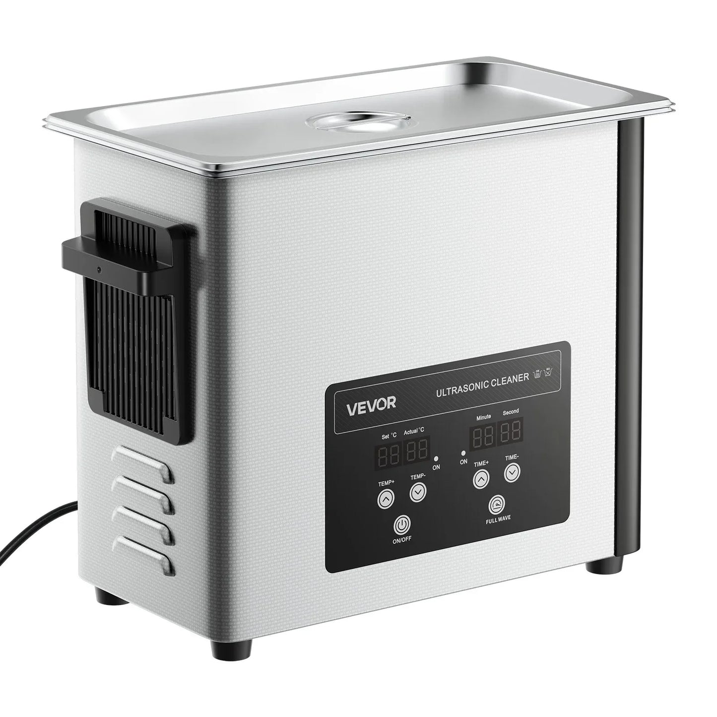 VEVOR 6L Ultrasonic Cleaner, Professional Ultrasonic Cleaner Machine with Cleaning Basket & Digital Display, 120W Stainless Steel 40kHz Cleaning Machine for Watches, Razors, Jewelry, Coins and More - Mekamart Australia