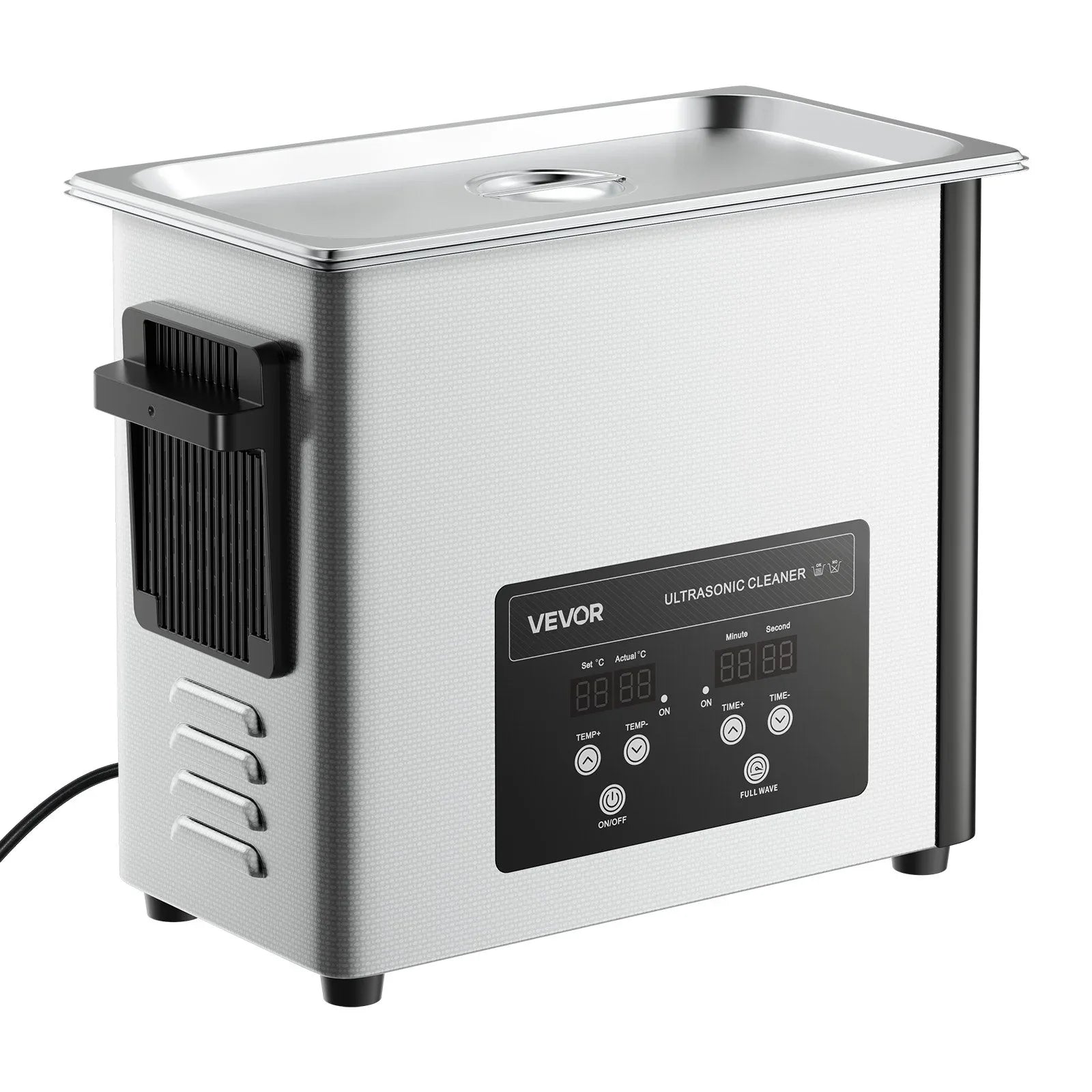 VEVOR 6L Ultrasonic Cleaner, Professional Ultrasonic Cleaner Machine with Cleaning Basket & Digital Display, 120W Stainless Steel 40kHz Cleaning Machine for Watches, Razors, Jewelry, Coins and More - Mekamart Australia
