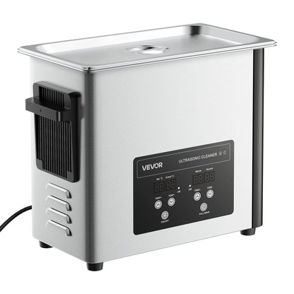 VEVOR 6L Ultrasonic Cleaner, Professional Ultrasonic Cleaner Machine with Cleaning Basket & Digital Display, 120W Stainless Steel 40kHz Cleaning Machine for Watches, Razors, Jewelry, Coins and More - Mekamart Australia