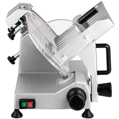Commercial Meat Slicer, 200W Electric Deli Food Slicer, 350-400RPM Meat Slicer with 8" Carbon Steel Blade, 0 - 0.47 inch Adjustable Thickness Electric Meat Slicer for Home and Commercial Use