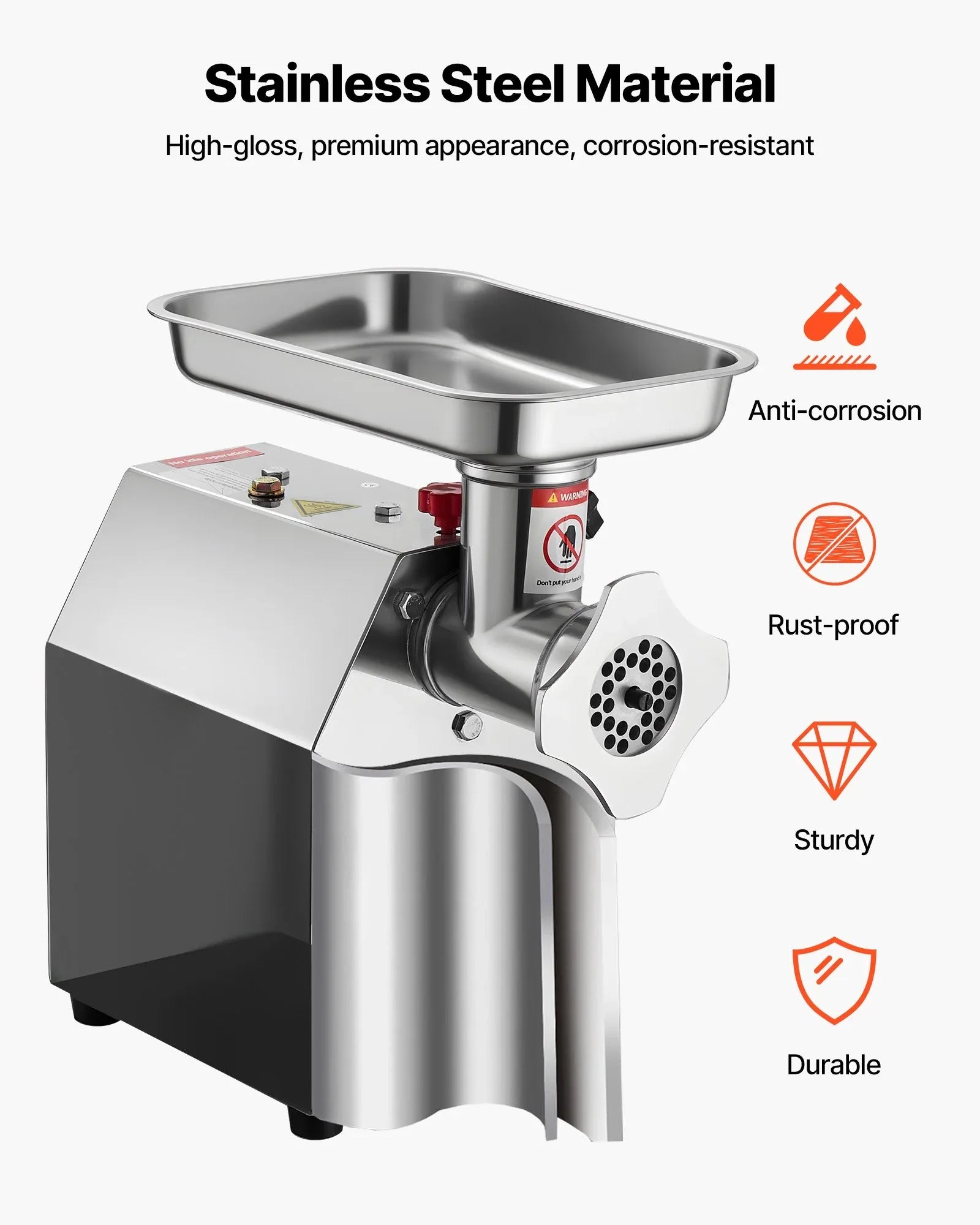 VEVOR Commercial Electric Meat Grinder 5.5 Lbs/Min Sausage Stuffer Maker Kitchen - Mekamart Australia