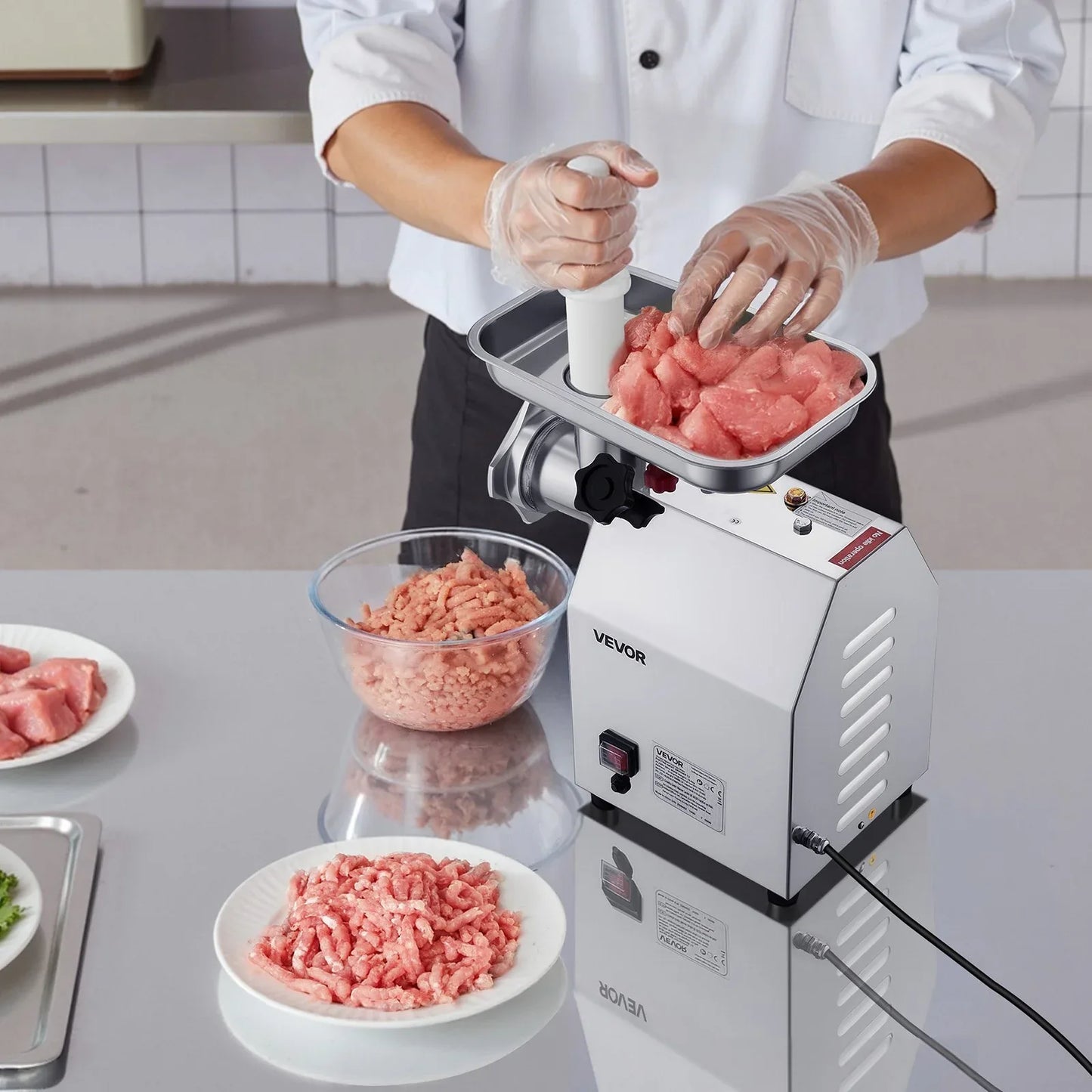VEVOR Commercial Electric Meat Grinder 5.5 Lbs/Min Sausage Stuffer Maker Kitchen - Mekamart Australia