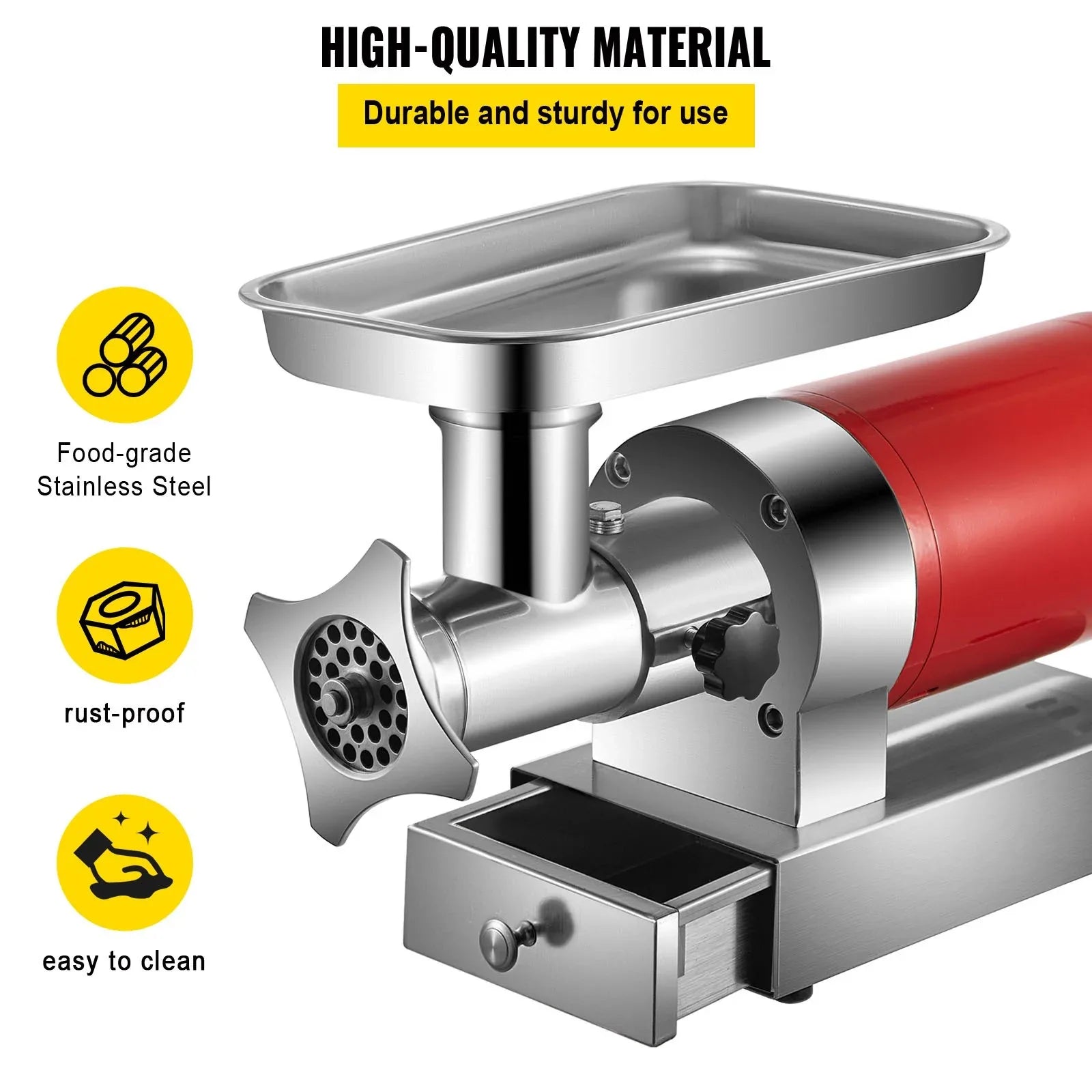 VEVOR Electric Meat Grinder Machine Electric Meat Mincer 661 Lbs/Hour 1100W - Mekamart Australia