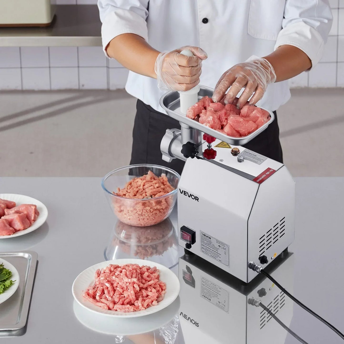 VEVOR Commercial Electric Meat Grinder 4.5 Lbs/Min Sausage Stuffer Maker Kitchen - Mekamart Australia