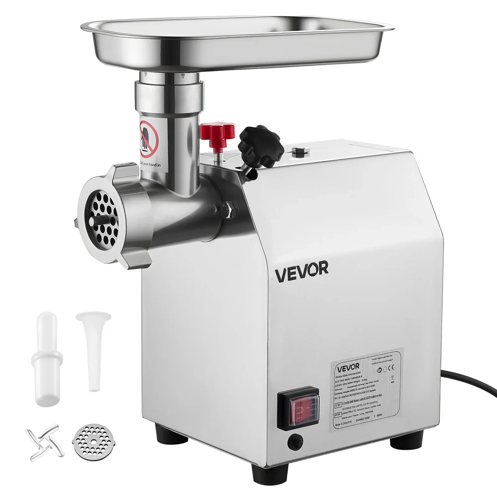 VEVOR Commercial Electric Meat Grinder 4.5 Lbs/Min Sausage Stuffer Maker Kitchen - Mekamart Australia