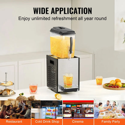 VEVOR Commercial Beverage Dispenser 12L Cold Juice Ice Drink Dispenser for Party - Mekamart Australia