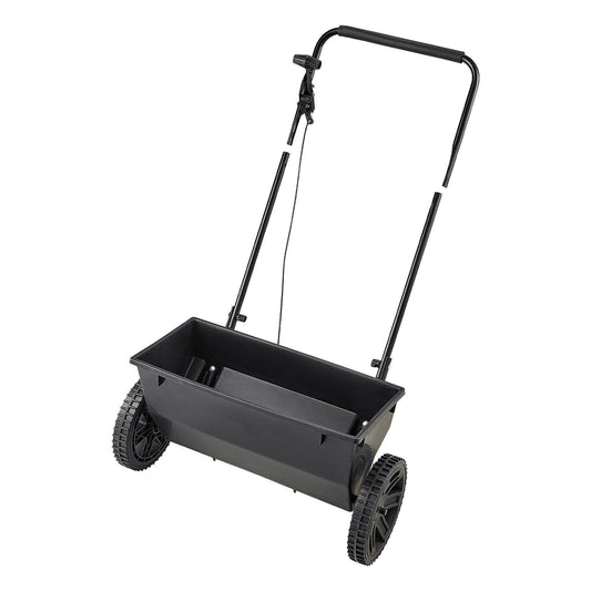Walk-Behind Push Spreader, 22.6 kg Capacity, Drop Spreader with Hopper Grate, 18 in Spreading Width & 30 Settings, 10 in All Terrain Tires, Garden & Lawn Spreaders for Seed, Fertilizer