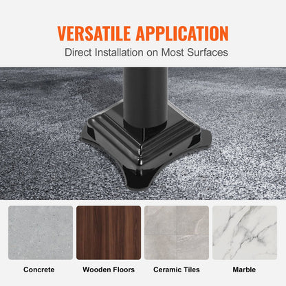 1-3 Step Handrail Railing for Steps Steel 150 kg Capacity with Screw Kit