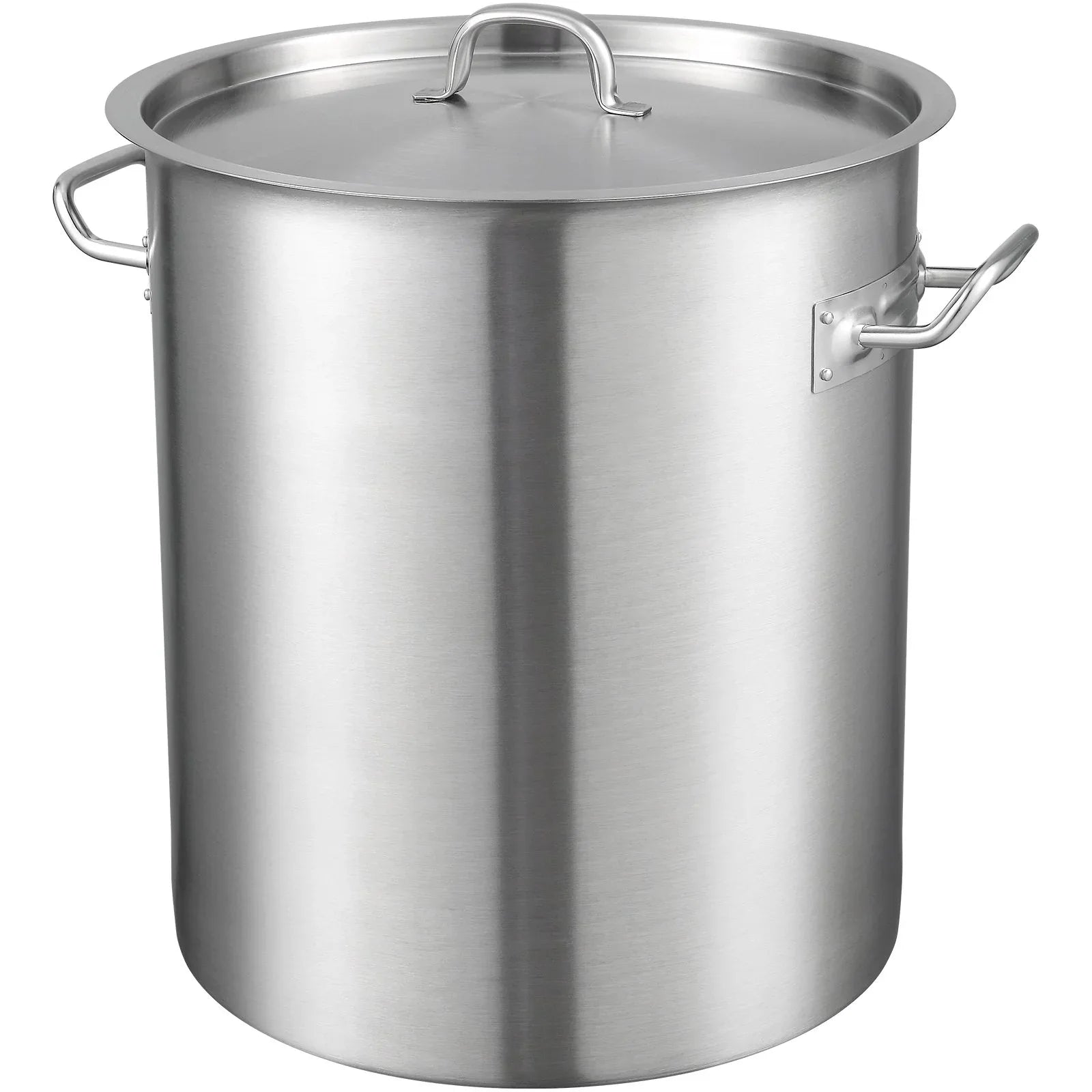 VEVOR Stainless Steel Stockpot, 42 Quart Large Cooking Pots, Multipurpose Cookware Sauce Pot with Lid & Handle, Heavy Duty Commercial Grade Stock Pot, Sanding Treatment, for Large Groups Events Silver - Mekamart Australia