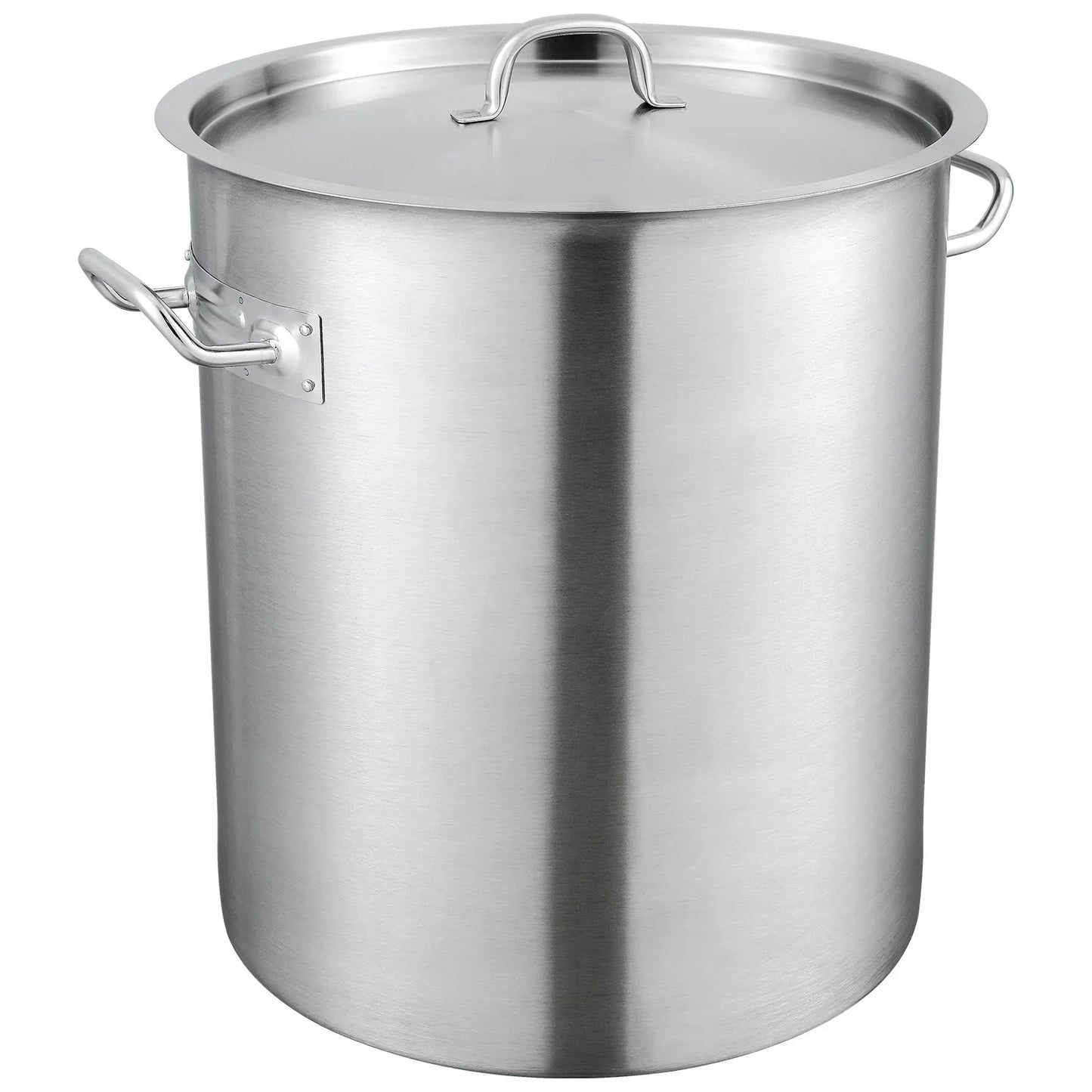 VEVOR Stainless Steel Stockpot, 42 Quart Large Cooking Pots, Multipurpose Cookware Sauce Pot with Lid & Handle, Heavy Duty Commercial Grade Stock Pot, Sanding Treatment, for Large Groups Events Silver - Mekamart Australia