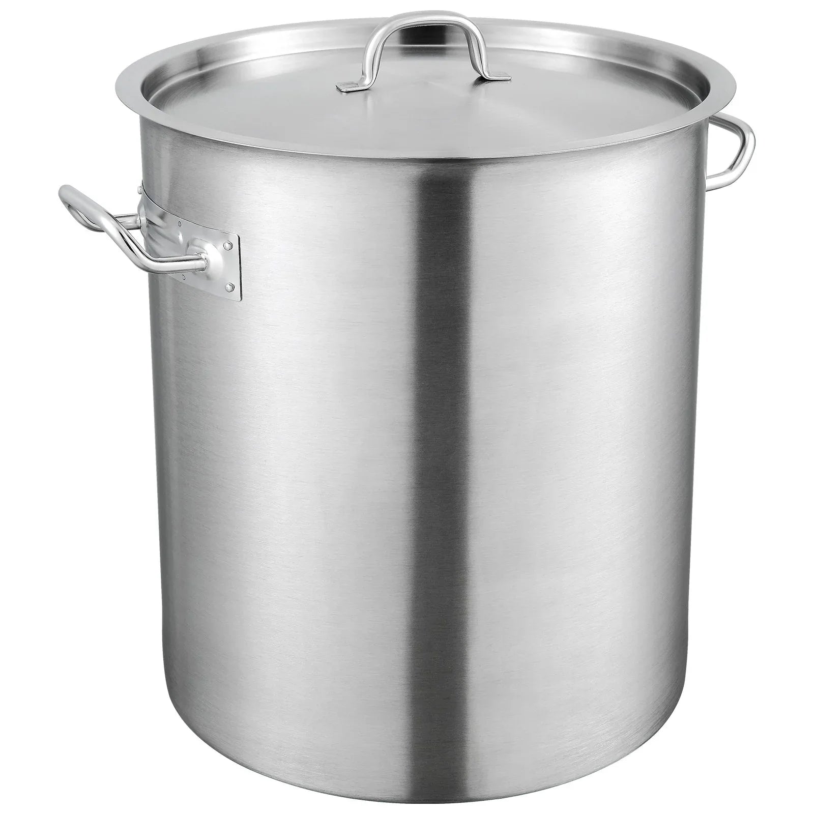 VEVOR Stainless Steel Stockpot, 42 Quart Large Cooking Pots, Multipurpose Cookware Sauce Pot with Lid & Handle, Heavy Duty Commercial Grade Stock Pot, Sanding Treatment, for Large Groups Events Silver - Mekamart Australia