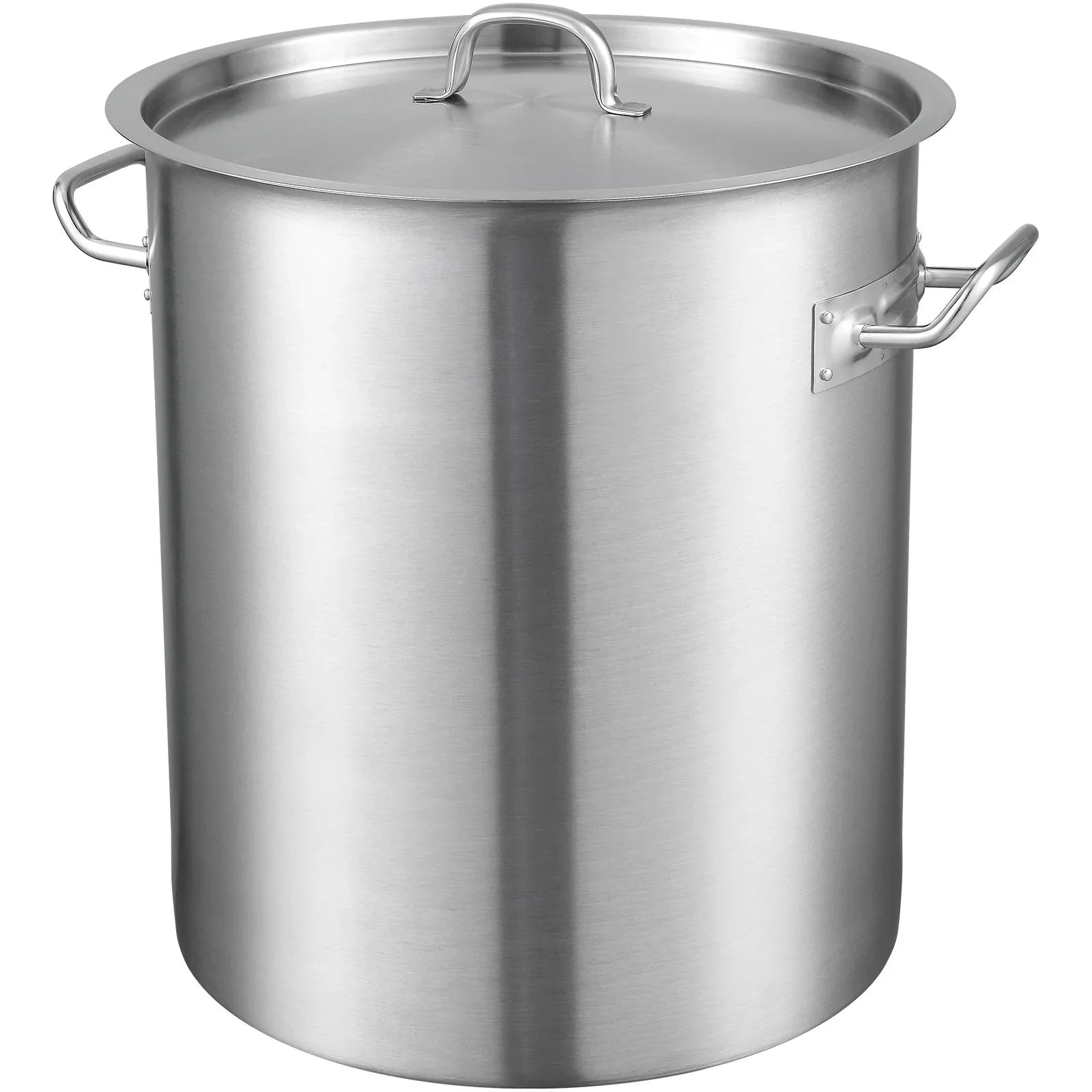 VEVOR Stainless Steel Stockpot, 42 Quart Large Cooking Pots, Multipurpose Cookware Sauce Pot with Lid & Handle, Heavy Duty Commercial Grade Stock Pot, Sanding Treatment, for Large Groups Events Silver - Mekamart Australia