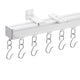 VEVOR Ceiling Curtain Track Set 5.9 FT/1.8 Meter_oom Divider with Hooks White - Mekamart Australia