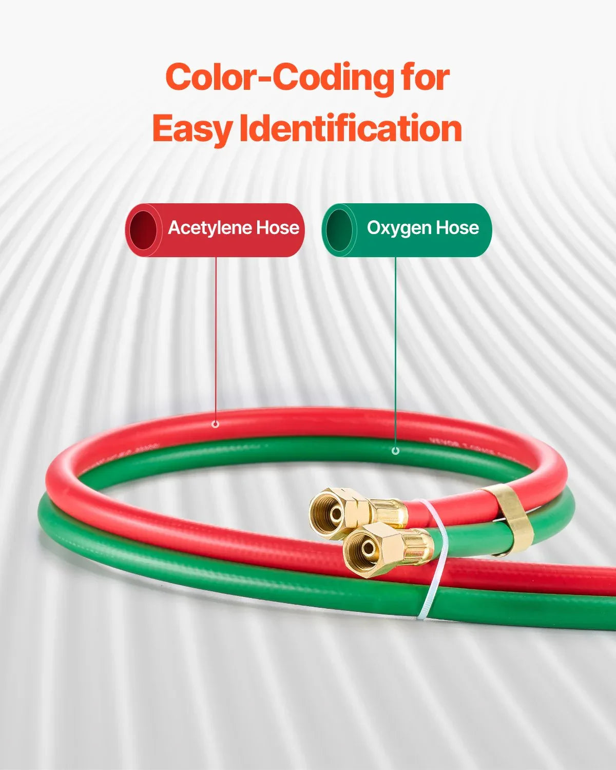 Oxygen Acetylene Hose 1/4-Inch x 50FT T Grade Hose 300PSI Max Working Pressure - Mekamart Australia