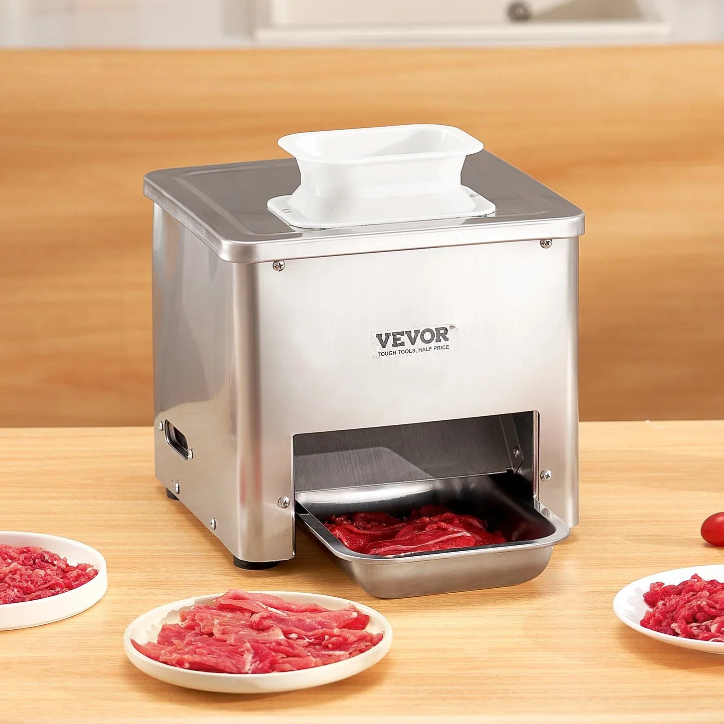 VEVOR Electric Meat Cutter Machine 550W Commercial Meat Slicer Cutting Machine - Mekamart Australia