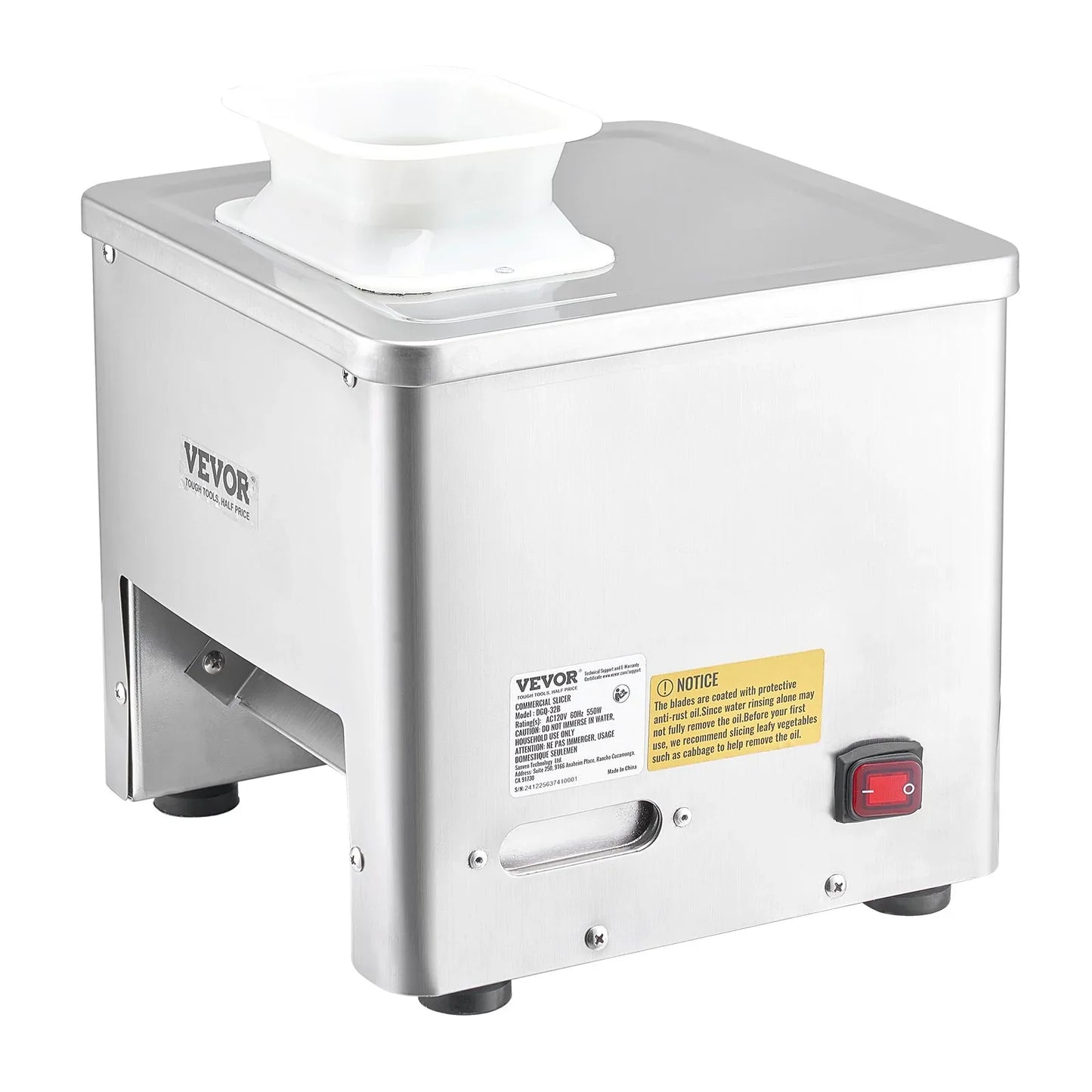 VEVOR Electric Meat Cutter Machine 550W Commercial Meat Slicer Cutting Machine - Mekamart Australia
