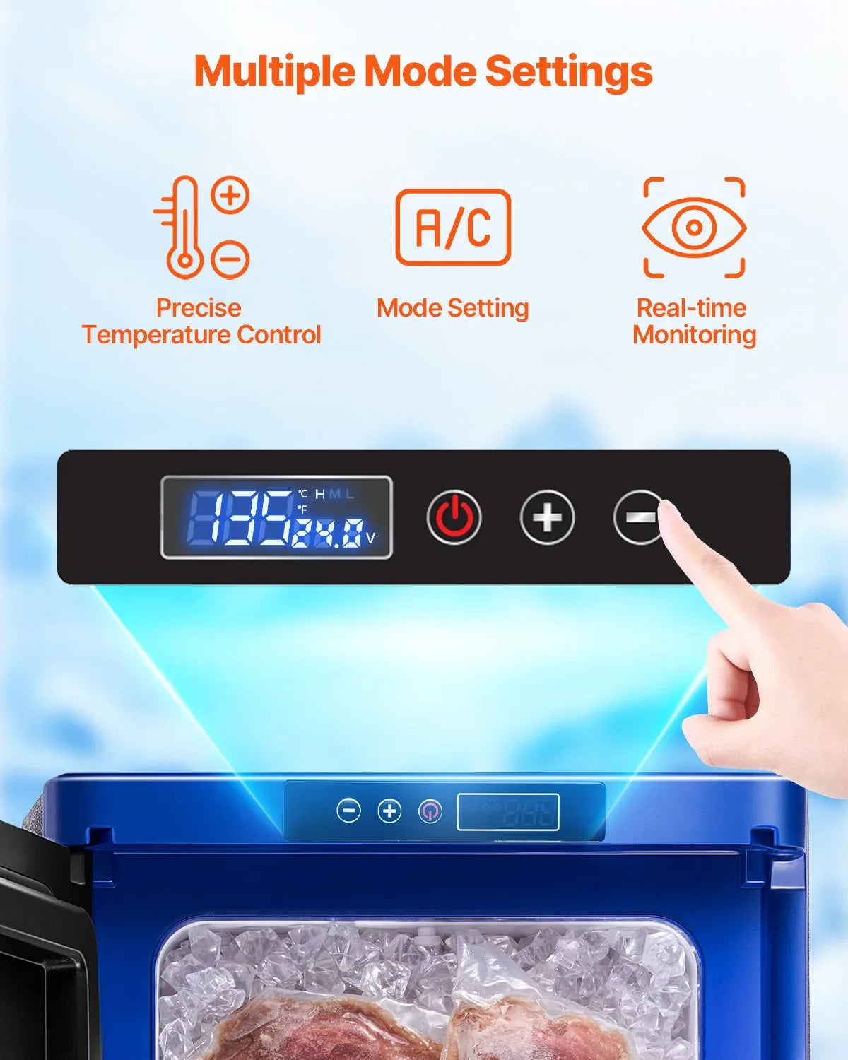 VEVOR Portable Car Refrigerator Freezer Compressor 20L Single Zone for Car Home - Mekamart Australia