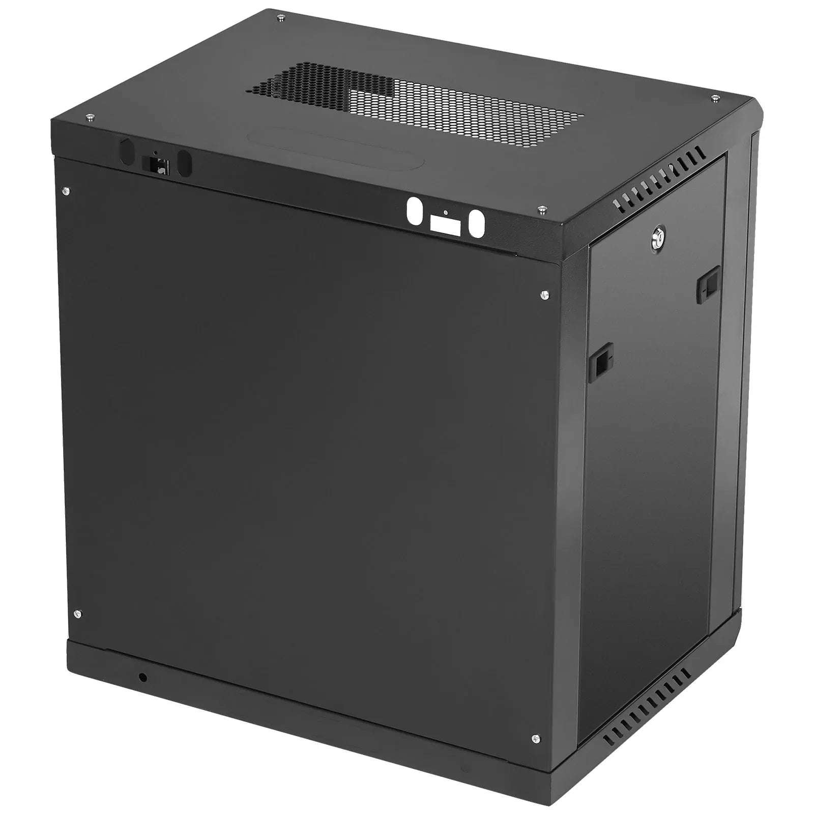 VEVOR 12U Wall Mount Network Server Cabinet, 15.5'' Deep, Server Rack Cabinet Enclosure, 200 lbs Max. Ground-mounted Load Capacity, with Locking Door Side Panels, for IT Equipment, A/V Devices - Mekamart Australia