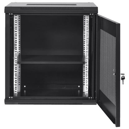 VEVOR 12U Wall Mount Network Server Cabinet, 15.5'' Deep, Server Rack Cabinet Enclosure, 200 lbs Max. Ground-mounted Load Capacity, with Locking Door Side Panels, for IT Equipment, A/V Devices - Mekamart Australia