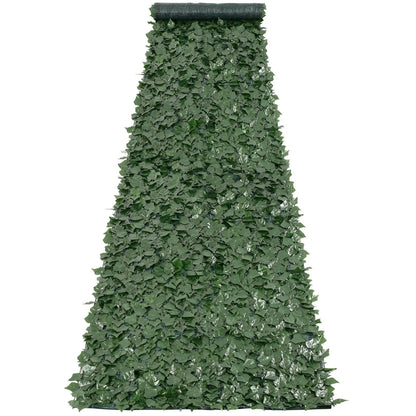 VEVOR Ivy Privacy Fence, 39 x 198in Artificial Green Wall Screen, Greenery Ivy Fence with Mesh Cloth Backing and Strengthened Joint, Faux Hedges Vine Leaf Decoration for Outdoor Garden, Yard, Balcony - Mekamart Australia