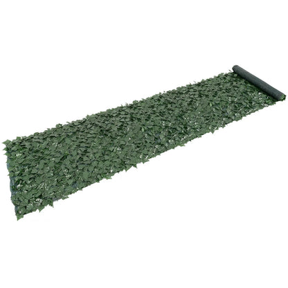 VEVOR Ivy Privacy Fence, 39 x 198in Artificial Green Wall Screen, Greenery Ivy Fence with Mesh Cloth Backing and Strengthened Joint, Faux Hedges Vine Leaf Decoration for Outdoor Garden, Yard, Balcony - Mekamart Australia