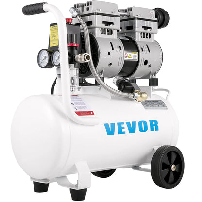 VEVOR Air Compressor 6.6 Gallon, Portable Air Compressor 1 HP, Oil Free Air Compressor Steel Tank 750W, Pancake Air Compressor 115 PSI, Ultra Quiet Compressor for Home Repair, Tire Inflation - Mekamart Australia