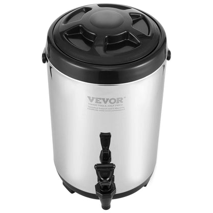 VEVOR Stainless Steel Insulated Beverage Dispenser, 7.6 Liter, Thermal Hot and Cold Drink Server Dispenser with Spigot Handle, Food-grade for Hot Tea Coffee Water Restaurant Drink Shop - Mekamart Australia