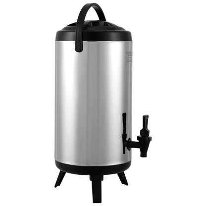 VEVOR Stainless Steel Insulated Beverage Dispenser, 9.2 Liter, Thermal Hot and Cold Drink Server Dispenser with Spigot Handle, Food-grade for Hot Tea Coffee Water Restaurant Drink Shop - Mekamart Australia