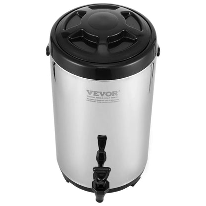 VEVOR Stainless Steel Insulated Beverage Dispenser, 9.2 Liter, Thermal Hot and Cold Drink Server Dispenser with Spigot Handle, Food-grade for Hot Tea Coffee Water Restaurant Drink Shop - Mekamart Australia