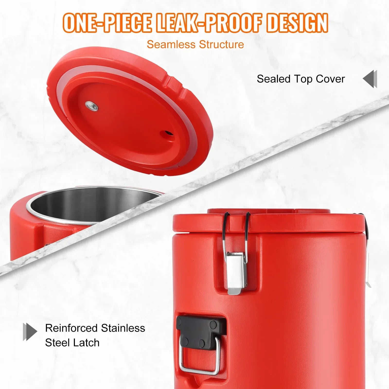 VEVOR Stainless Steel Insulated Beverage Dispenser, 17.2 Liter, Thermal Hot and Cold Drink Server Dispenser with Spigot Handle, Food-grade for Hot Tea Coffee Water Restaurant Drink Shop - Mekamart Australia