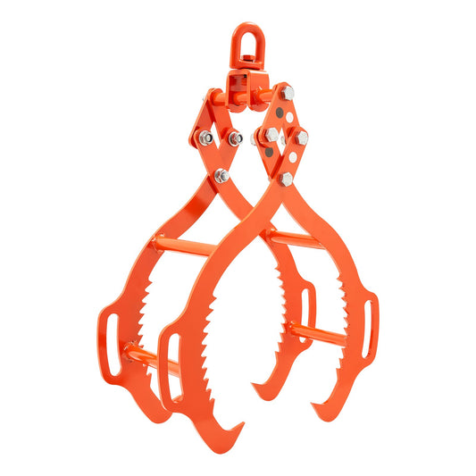 36in Log Lifting Tongs, 4-Claw Log Tongs, Heavy Duty Steel Log Grapple, 3300LBS Lifting Capacity, Swivel Log Graper Timber, Eagle Claw Design, Log Skidding Tongs for Trucks, Tractors, Forklifts