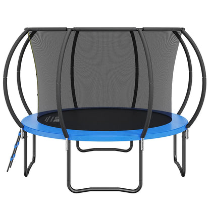 VEVOR 10FT Trampoline, 330 lbs Trampoline with Enclosure Net, Ladder, and Curved Pole, Heavy Duty Trampoline with Jumping Mat and Spring Cover Padding, Outdoor Recreational Trampolines for Kids Adults - Mekamart Australia