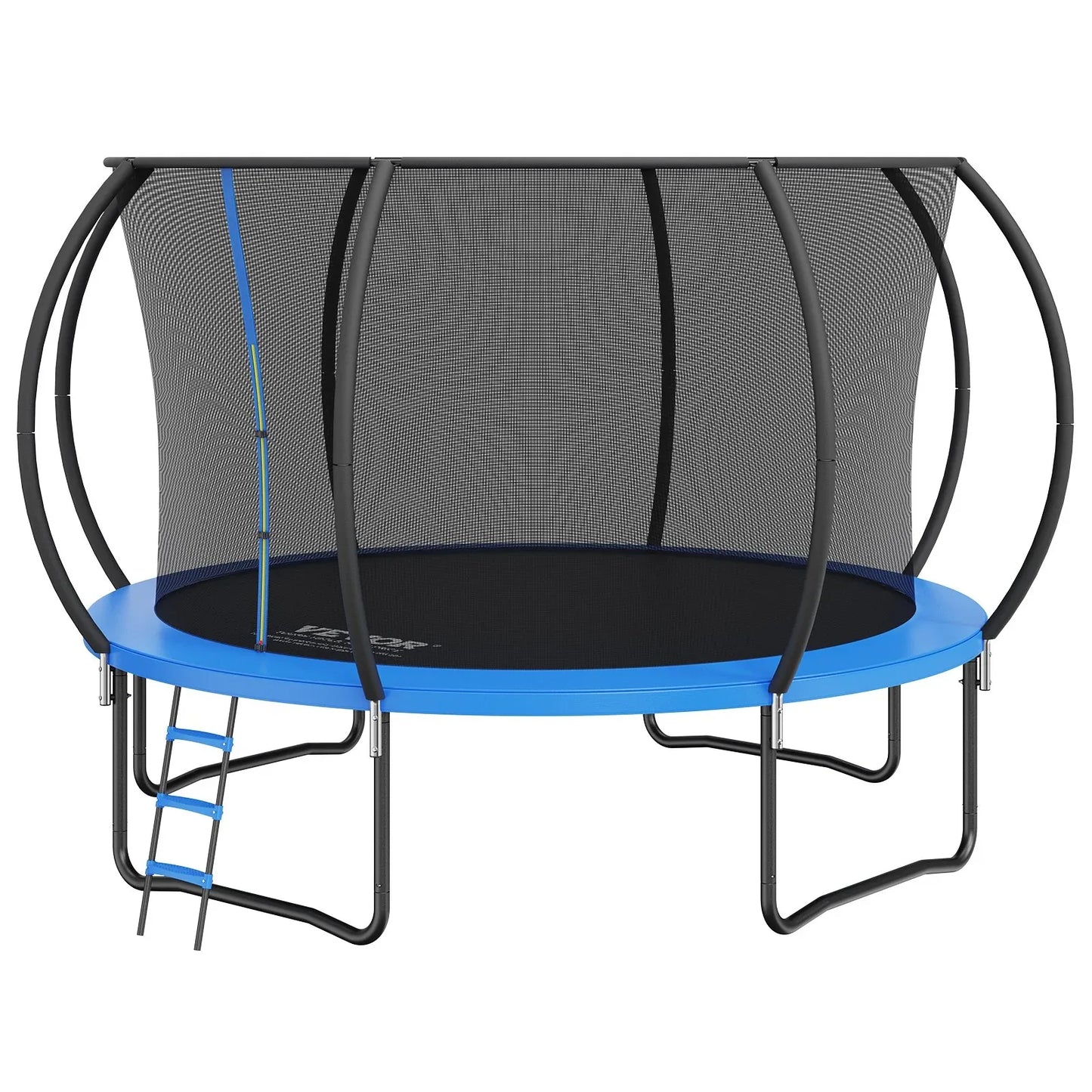 VEVOR 3.66m Trampoline, 181 kg Trampoline with Enclosure Net, Ladder, and Curved Pole, Heavy Duty Trampoline with Jumping Mat and Spring Cover Padding, Outdoor Recreational Trampolines for Kids Adults - Mekamart Australia