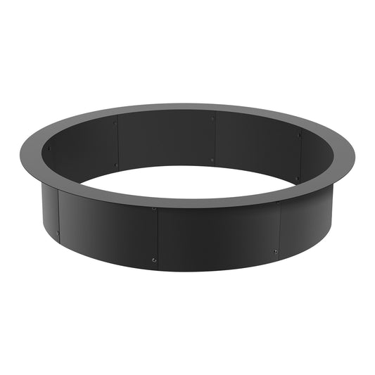 Fire Pit Ring, 40-Inch Outer/36-Inch Inner Diameter, 10inch Height 2.5mm Thick Fire Pit Insert, Heavy Duty Carbon Steel Liner DIY Campfire Ring above or In-Ground, for Outdoor Camping, Bonfires