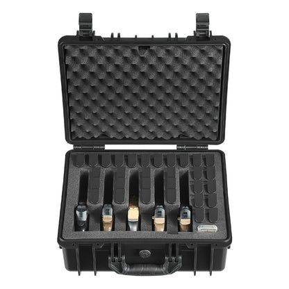 Hard Pistol Case, Heavy Duty Hard Gun Case with XPE Foam Lining, Waterproof Pistol Storage Box with Customizable Interior & Handle for Gun, Lenses, Camera, Gear, TSA Compliant, 475x415x215 mm