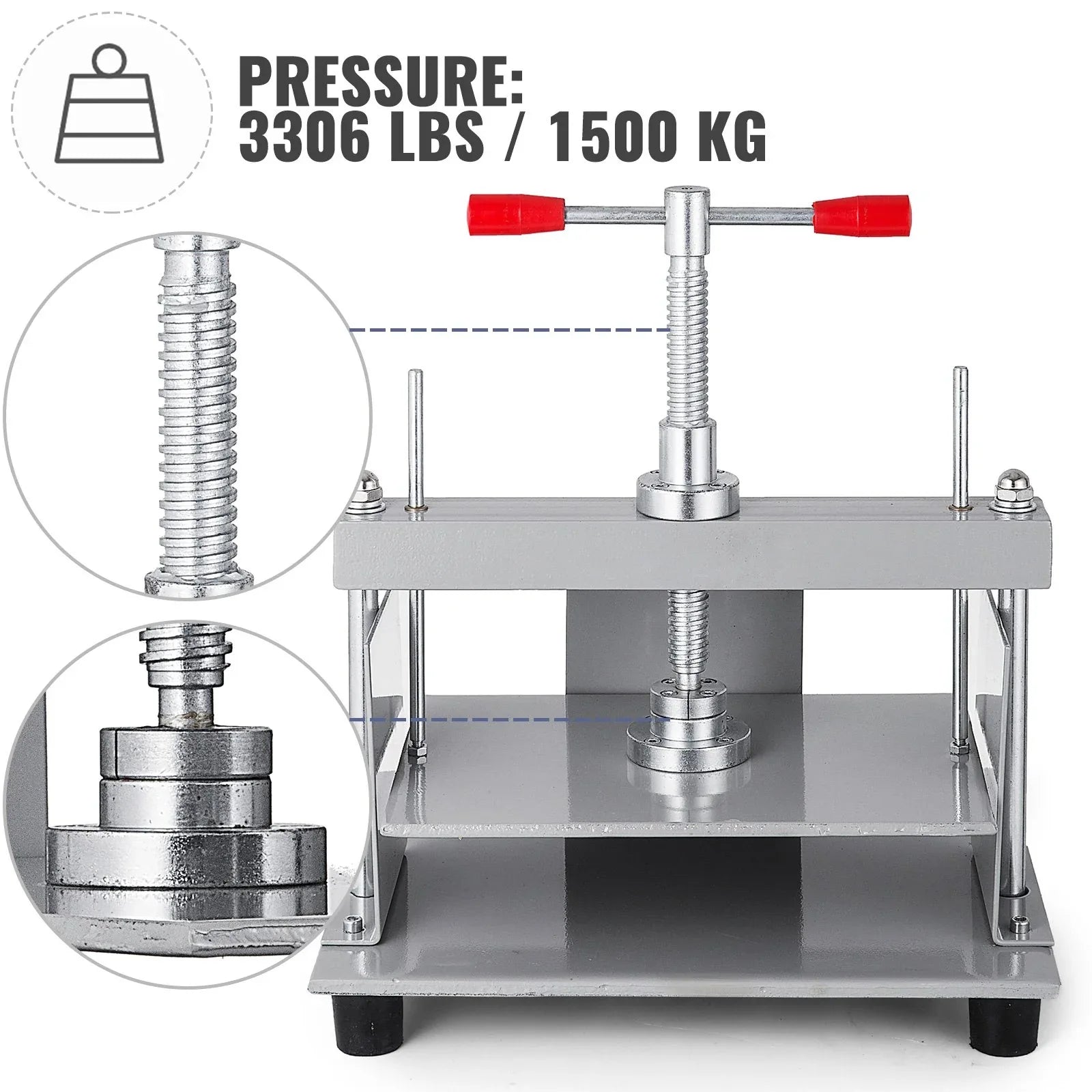 VEVOR Manual Paper Press Machine, 12x8.6 inch for A4 Sized Papers Flatting Machine, 10cm Thickness Steel Frame Manual Flat Paper Press Machine, Papermaking Book Press - Mekamart Australia