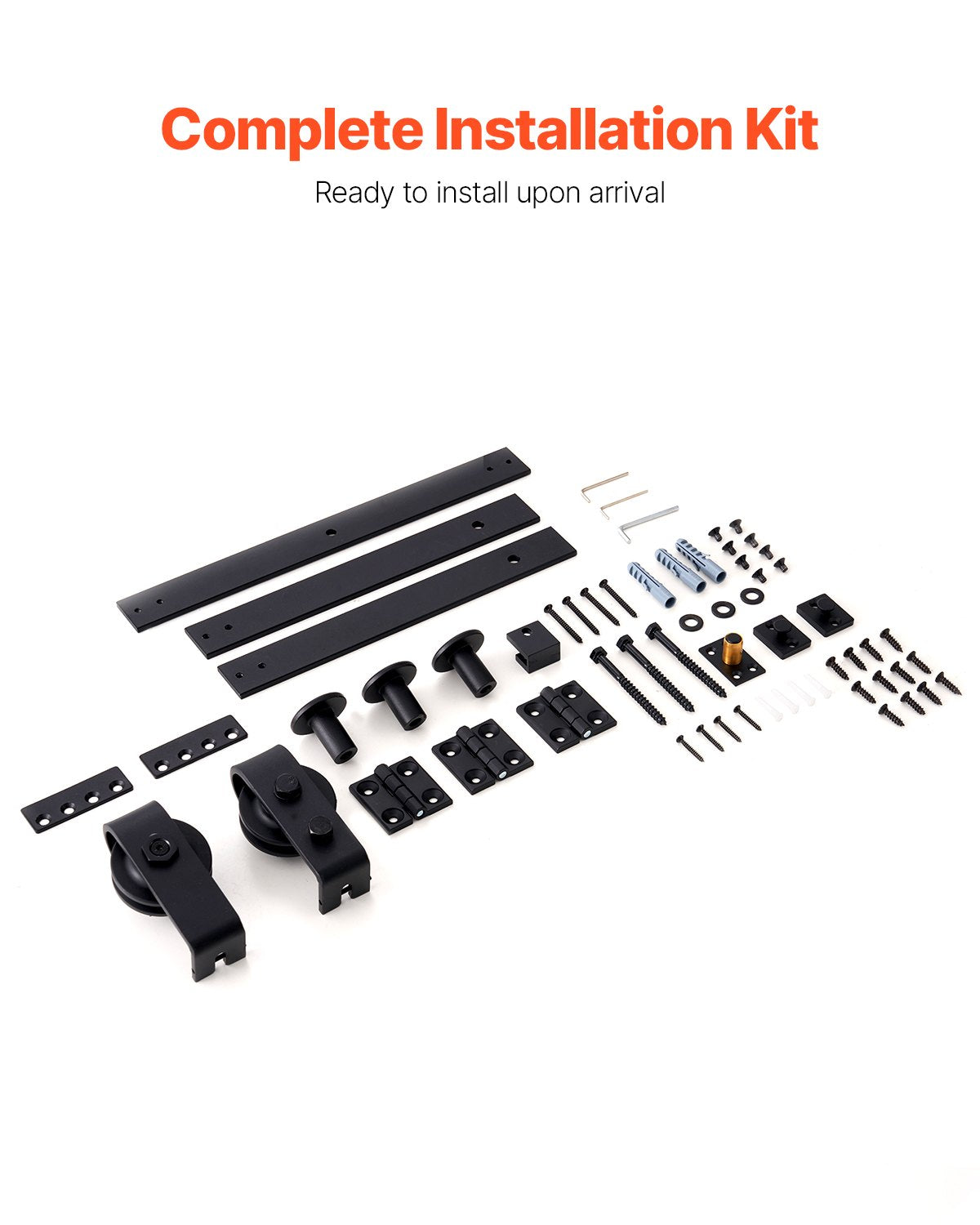 Bi-Folding Sliding Barn Door Hardware Track Kit 40" for Two 18" Doors