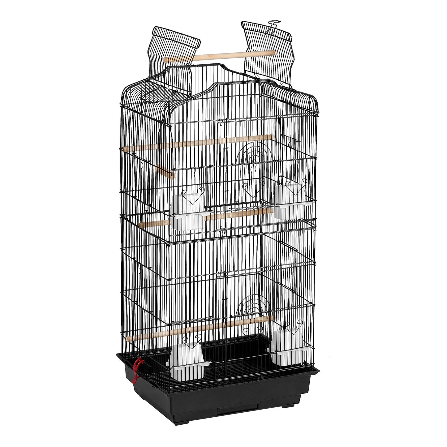 Large Bird Cage, 62 in, Open Top Parakeet Cage with Rolling Stand,  Steel Bird Flight Cage with Removable Tray, Budgie Birdcage with 4 Perches, Parrot Cage for Lovebirds Cockatiels Pet Toy