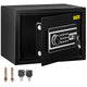 Safe Box, 0.8 CU.FT Fingerprint Safe Box for Money w/ 2 Keys & Digital Keypad, Q235 Steel Safe Box for Storing Cash, Jewelry, Pistols, Documents, Watches in Home & Office & Hotel