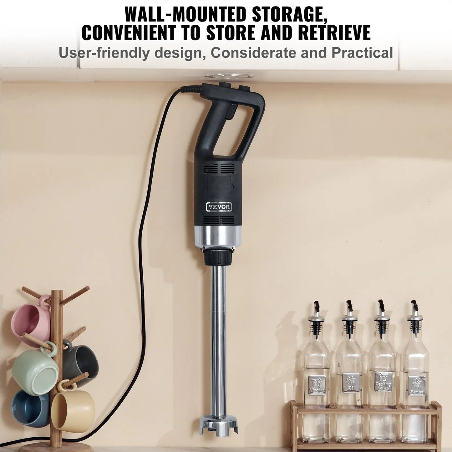 VEVOR Commercial Immersion Blender Heavy Duty Hand Mixer 750W Variable Speed - Mekamart Australia