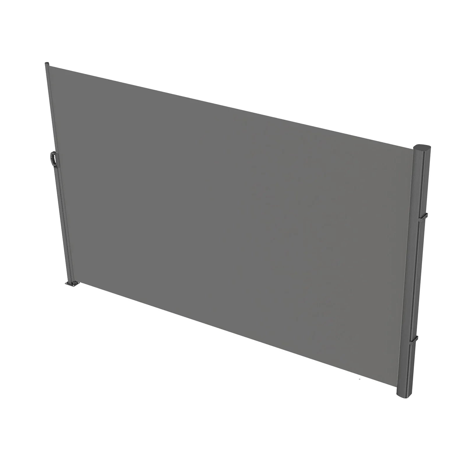 VEVOR Retractable Side Awning, 160X300m Aluminum Outdoor Privacy Screen, 280g Polyester Water-proof Retractable Patio Screen, UV 30+ Room Divider Wind Screen for Patio, Backyard, Balcony, Gray - Mekamart Australia