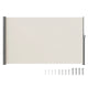 VEVOR Retractable Side Awning,160X300cm Aluminum Outdoor Privacy Screen, 280g Polyester Water-proof Retractable Patio Screen, UV 30+ Room Divider Wind Screen for Patio, Backyard, Balcony, Beige - Mekamart Australia