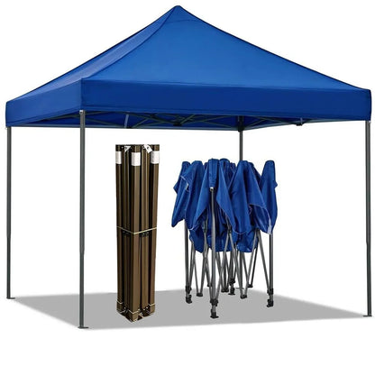 Portable Water-Resistant Gazebo 3x3 M - Black / Without Sidewalls - Mekamart Australia
