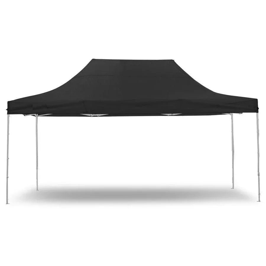 Portable Water-Resistant Gazebo 3x4.5 M - Black / Without Sidewalls - Mekamart Australia