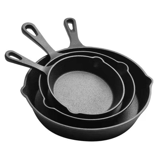 Cookware Sets Frying Cast Iron Pans Cast Iron Dish 16/20/26cm - Mekamart Australia
