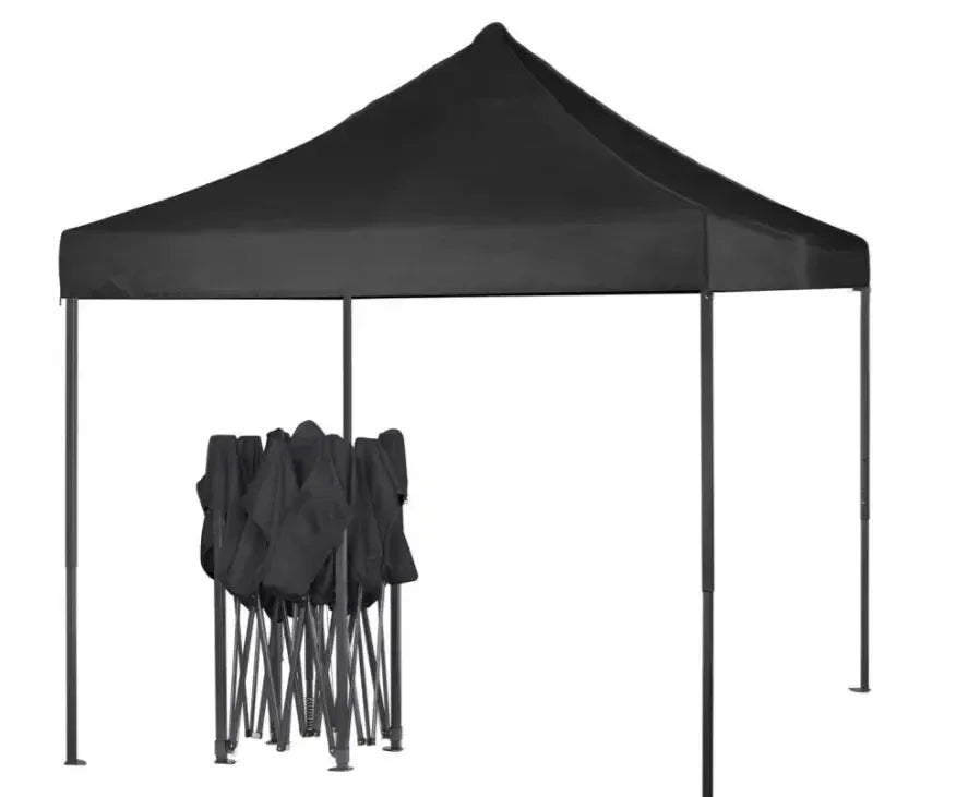 Portable Water-Resistant Gazebo 2x2 M - Black / Without Sidewalls - Mekamart Australia
