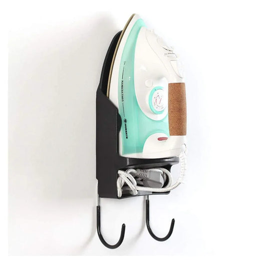 Wall Mounted Iron and Board Holder - Black - Mekamart Australia